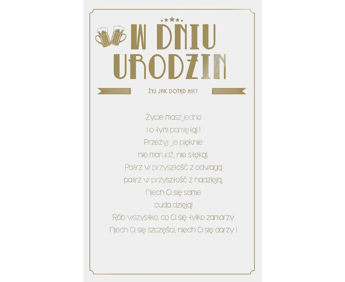 Kartka Urodzinowa, U49, 13x20,5 cm